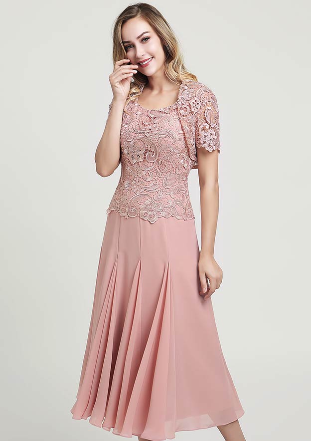 Chiffon Lace Mother of the Bride Dresses Aline/Princess Square