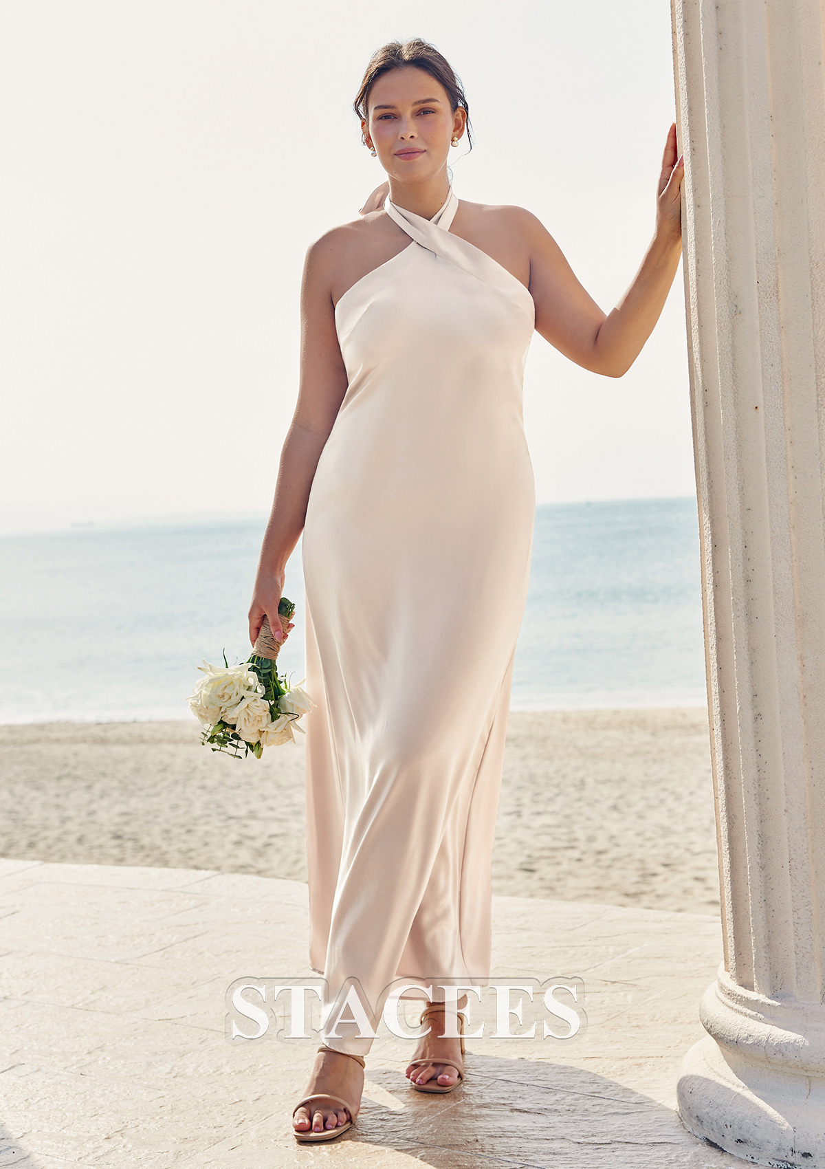 Empire Sleeveless Bridesmaid Gown with Bowknot Azalea Plus Size