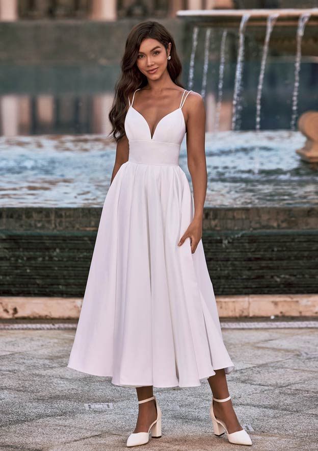 Tea Length Ivory STACEES | The Elegance of Design in Fashion Bridal
