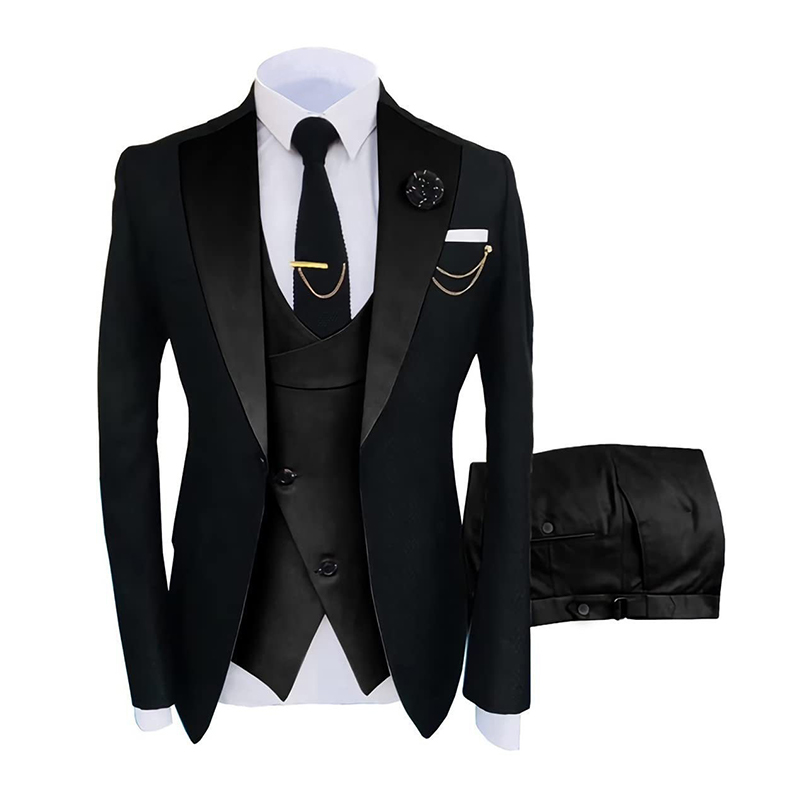 Shawl Lapel 3 Piece Single Breasted Men's Prom Suit