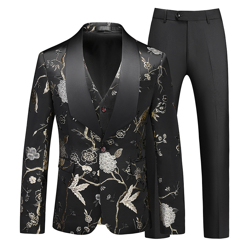 Shawl Lapel 3 Piece Single Breasted Men's Prom Suit
