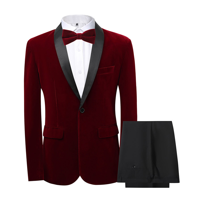 Shawl Lapel 2 Piece Single Breasted Men's Wedding Suit