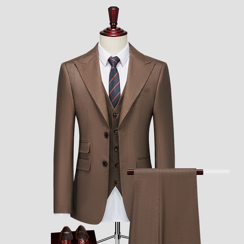 Revers pointu Simple boutonnage 3 pièces costume homme pour mariage