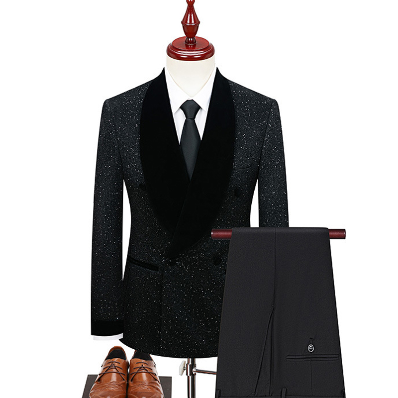 Shawl Lapel 2 Piece Single Breasted Men's Prom Suit