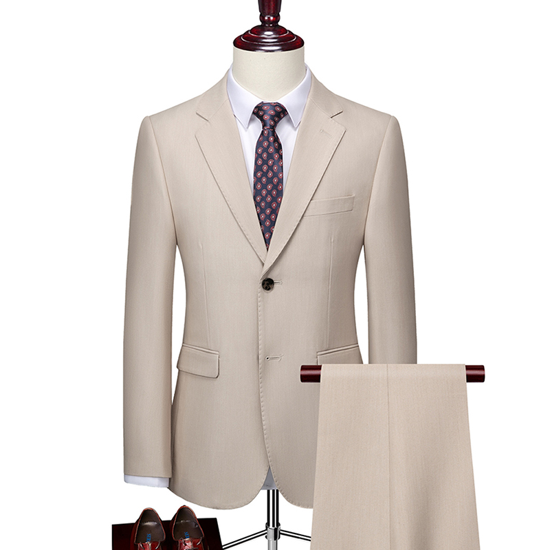 Notch Lapel 2 Piece Single Breasted Men's Wedding Suit 