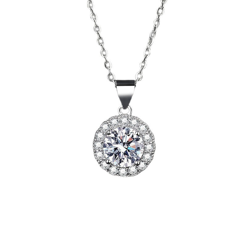 Gorgeous Unique Charm Copper Necklace with Cubic Zirconia