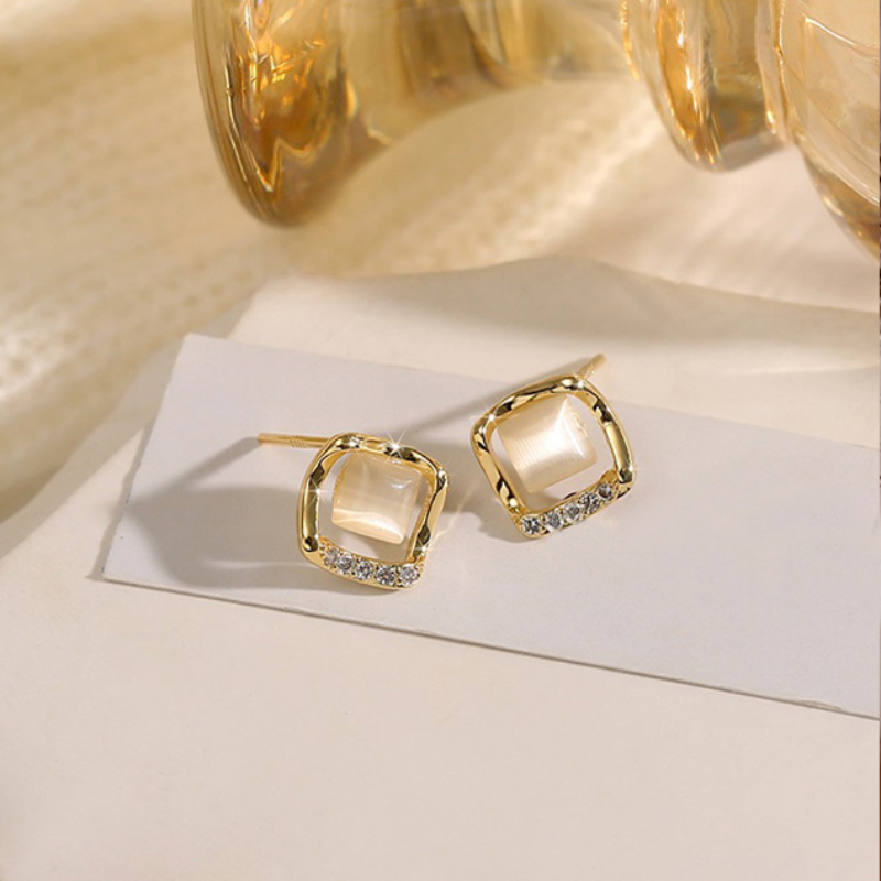 Elegant Classic Female Alloy Resin Earrings