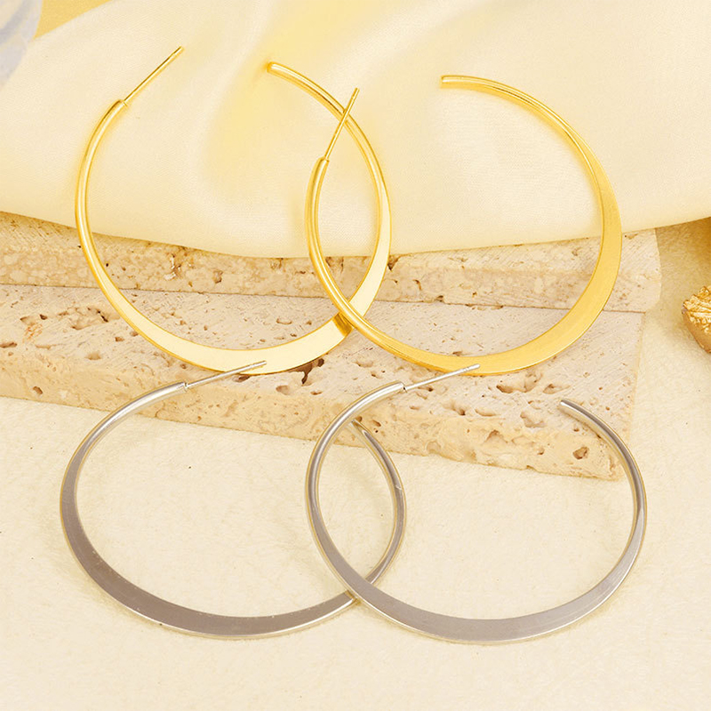 Classic Elegant Female Stainless Steel Earrings