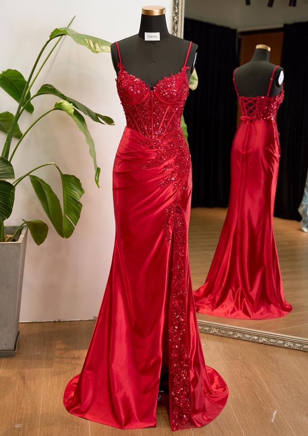 open lace back dress Wine Red Plus Size V Neck Prom Dress With Flowy Skirt And Beaded Bodice